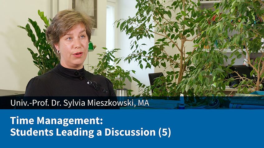 Time Management: Students Leading a Discussion (5) (Sylvia Mieszkowski)